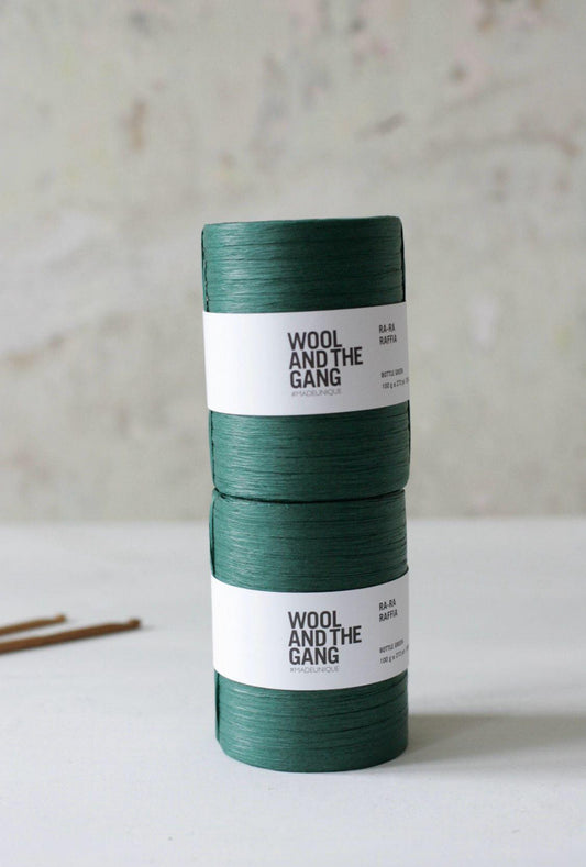 Papírová příze - lahvově zelená