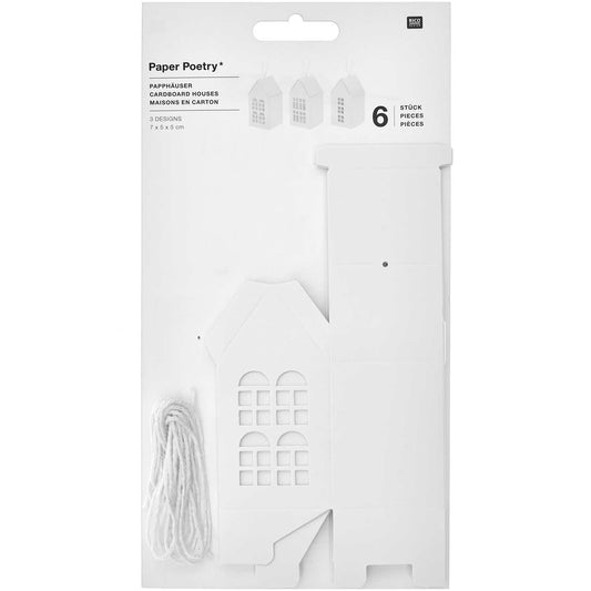 Vánoční domečky - bílá