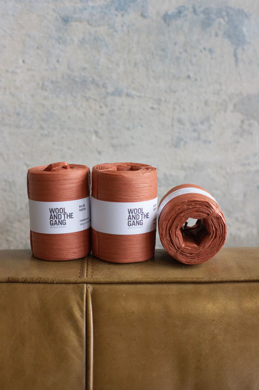 Papírová příze - skořice