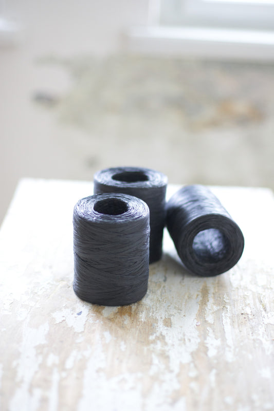 Papírová příze - černá - Ráda pletu