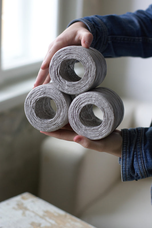 Papírová příze - šedá - Ráda pletu