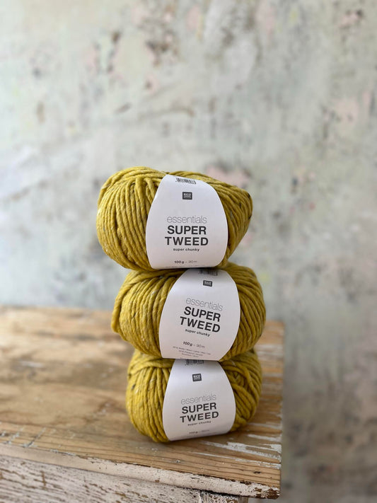 Super Tweed Super Chunky - hořčičná