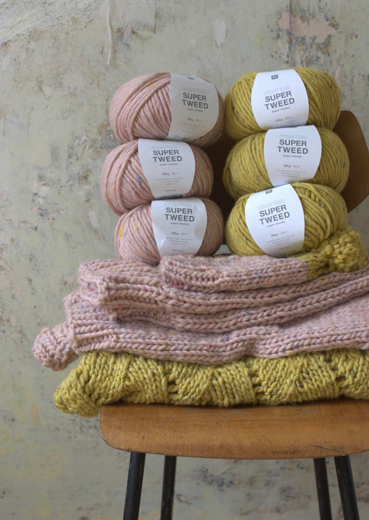 Super Tweed Super Chunky - růžová