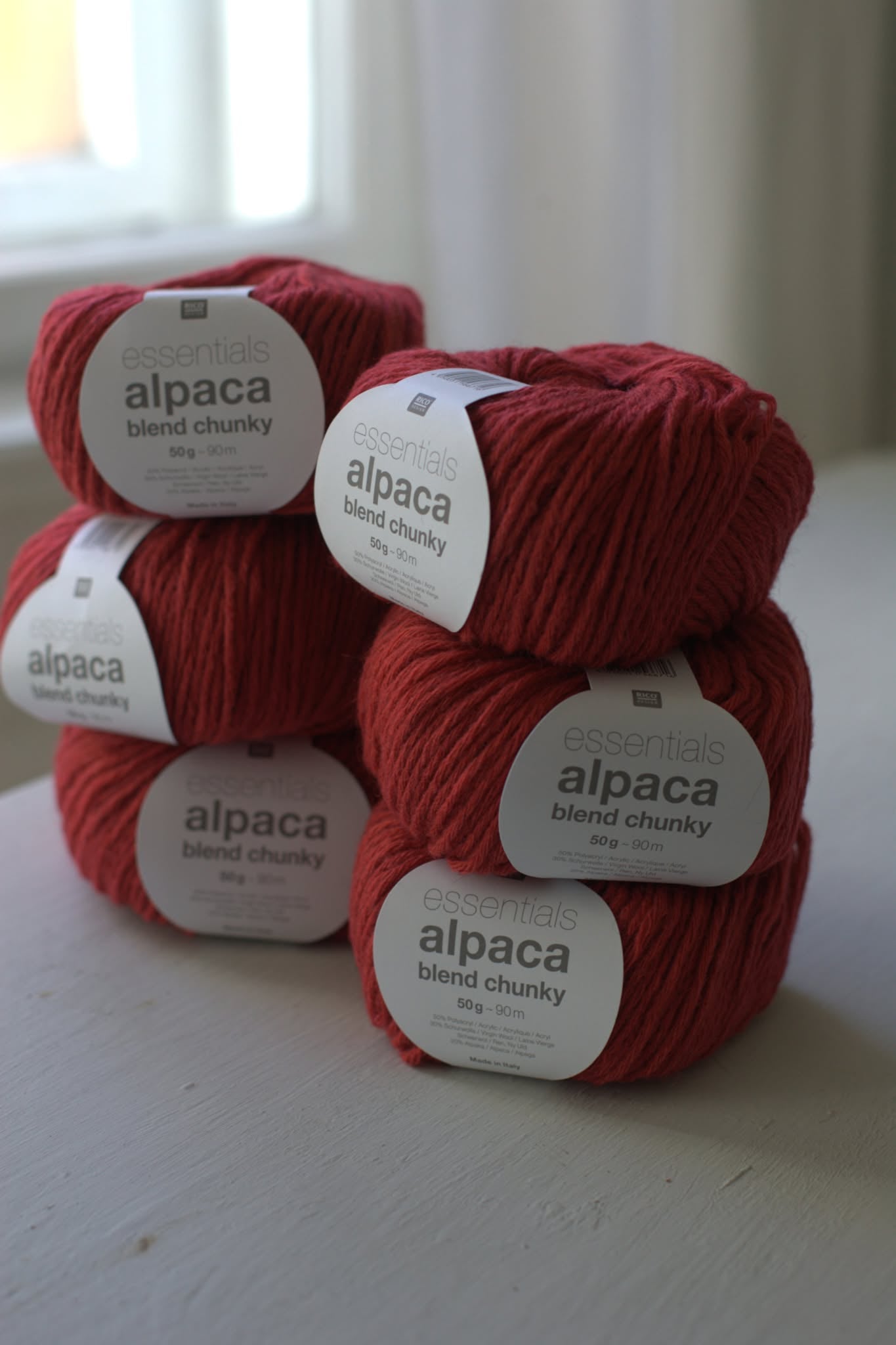 Alpaca Chunky - červená