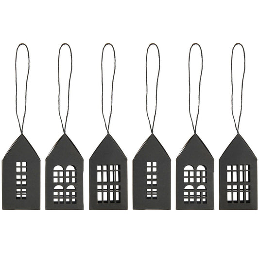 Vánoční domečky - černá