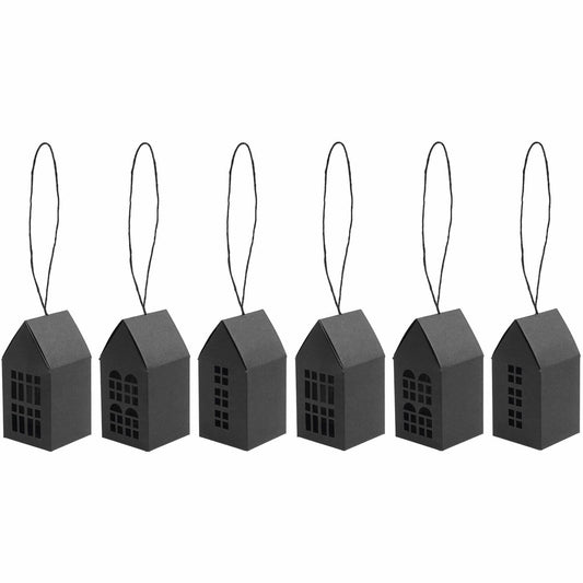 Vánoční domečky - černá