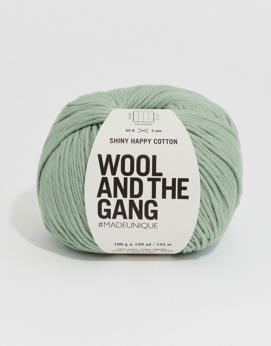 Shiny Happy Cotton - Eucalyptus Green