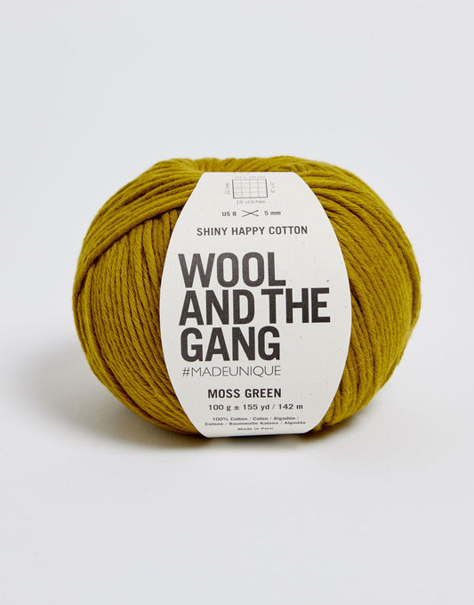 Shiny Happy Cotton - Moss Green