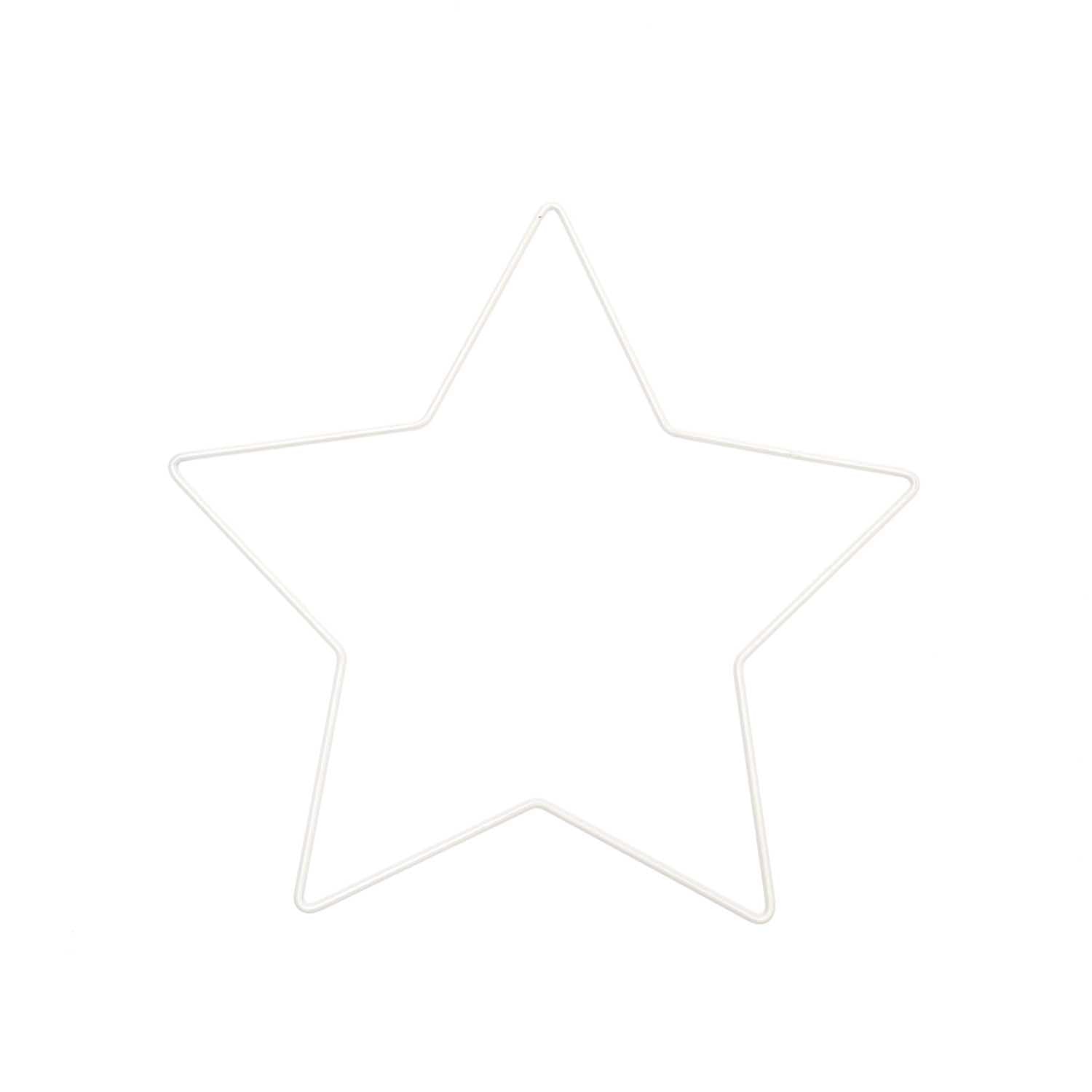 Kovová hvězda - bílá