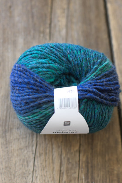Creative melange Chunky- modro-zelená